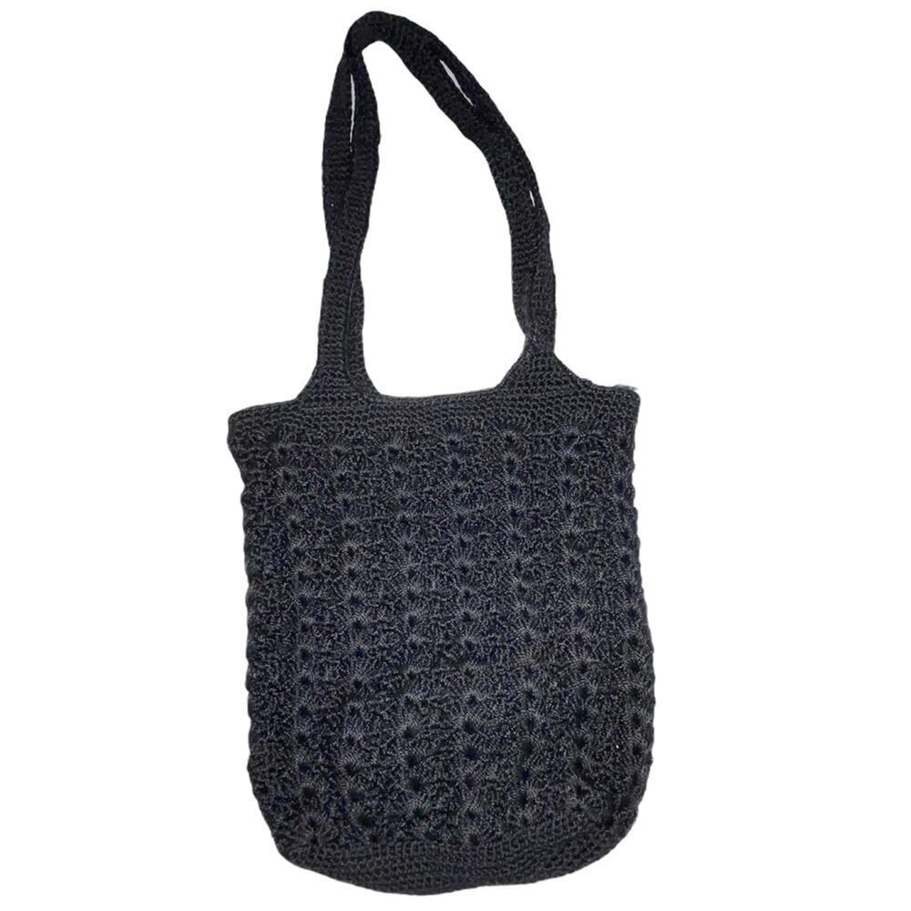 Y2K Vintage Black Crochet Purse
